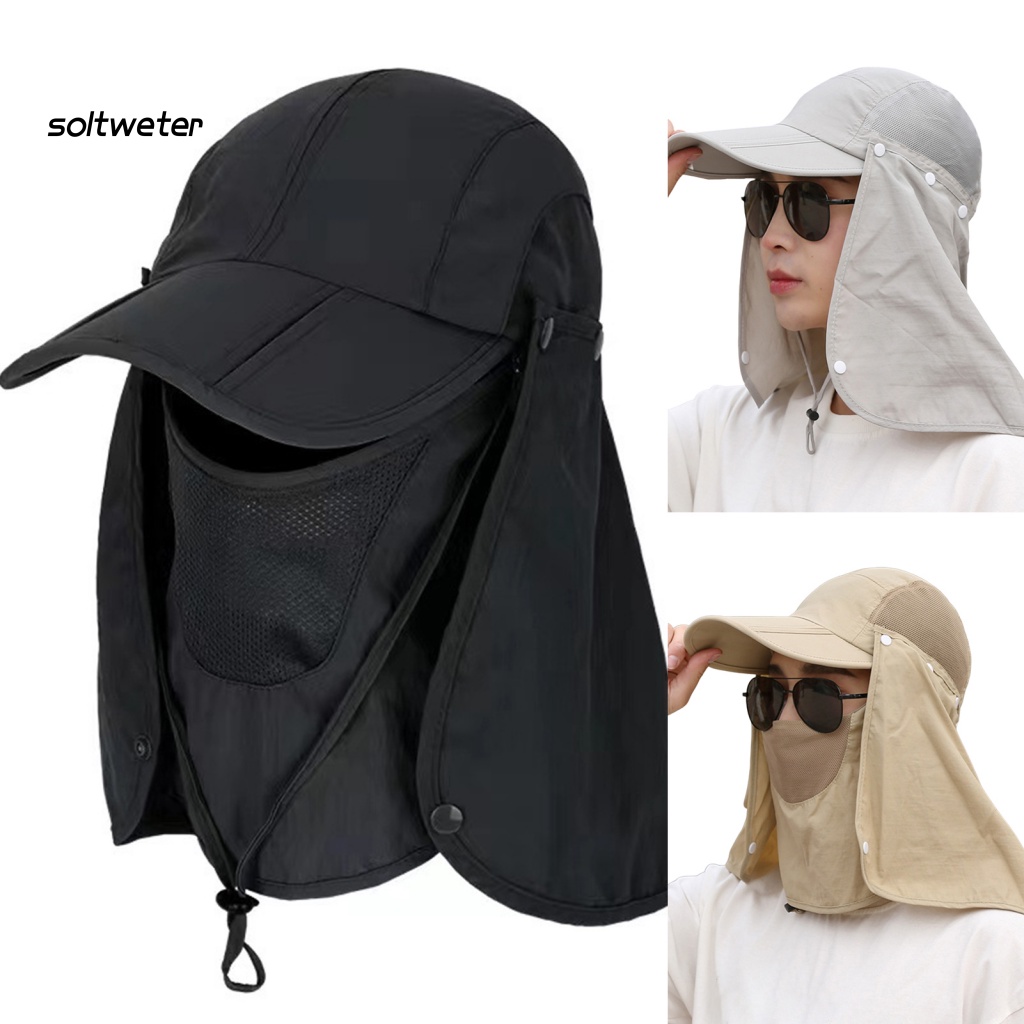 Mũ Trùm Đầu Thoáng Khí Chống Tia UV Chống Gió Mau Khô Dùng Khi Đi Xe Đạp Ngoài Trời