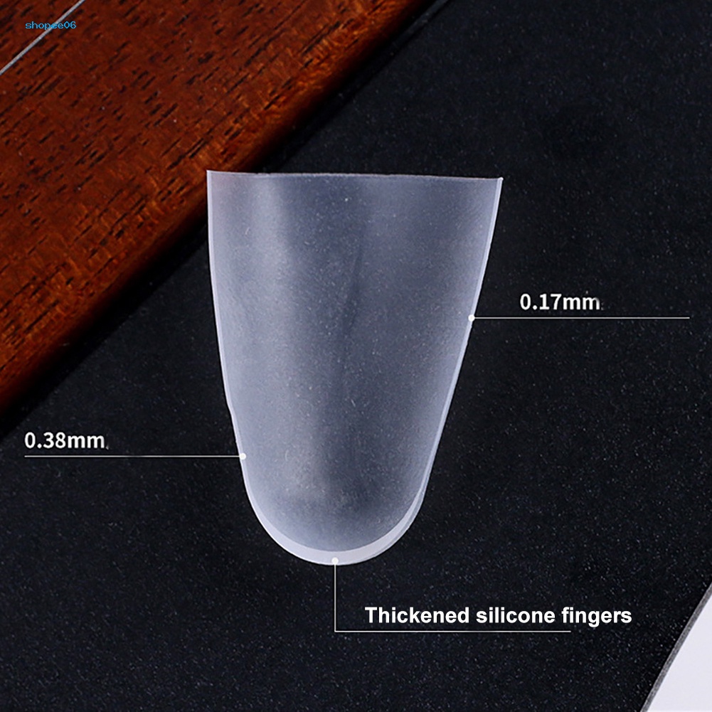 Bộ 4 Vỏ Bọc Ngón Tay Trái Bằng Silicon Siêu Mỏng Dùng Chơi Guitar
