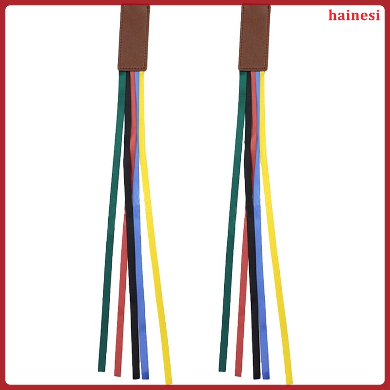 Bộ 2 Thẻ Đánh Dấu Sách Bằng Da Đính Ruy Băng Nhiều Màu Tinh Tế Trang Trí Học Sinh