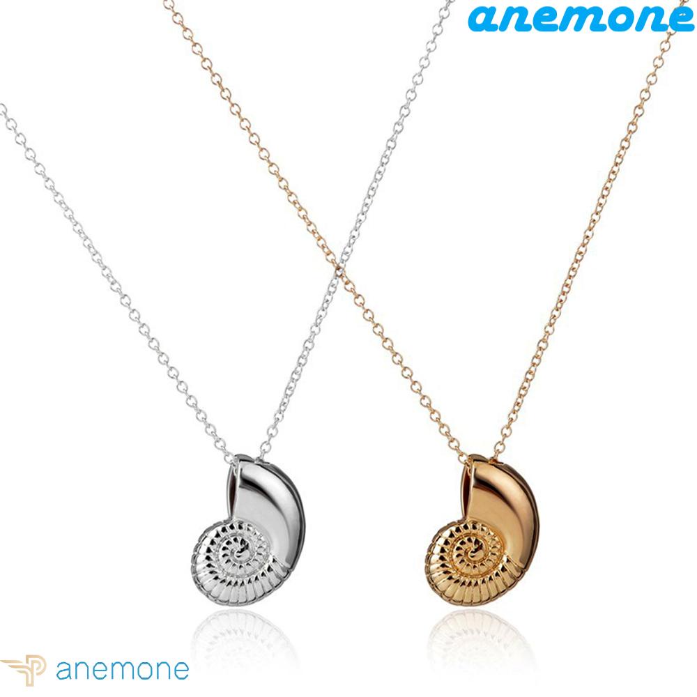 ANEMONE Vòng Cổ Choker Hợp Kim Mạ Bạc Chủ Đề Biển Sên Phong Cách Quyến Rũ
