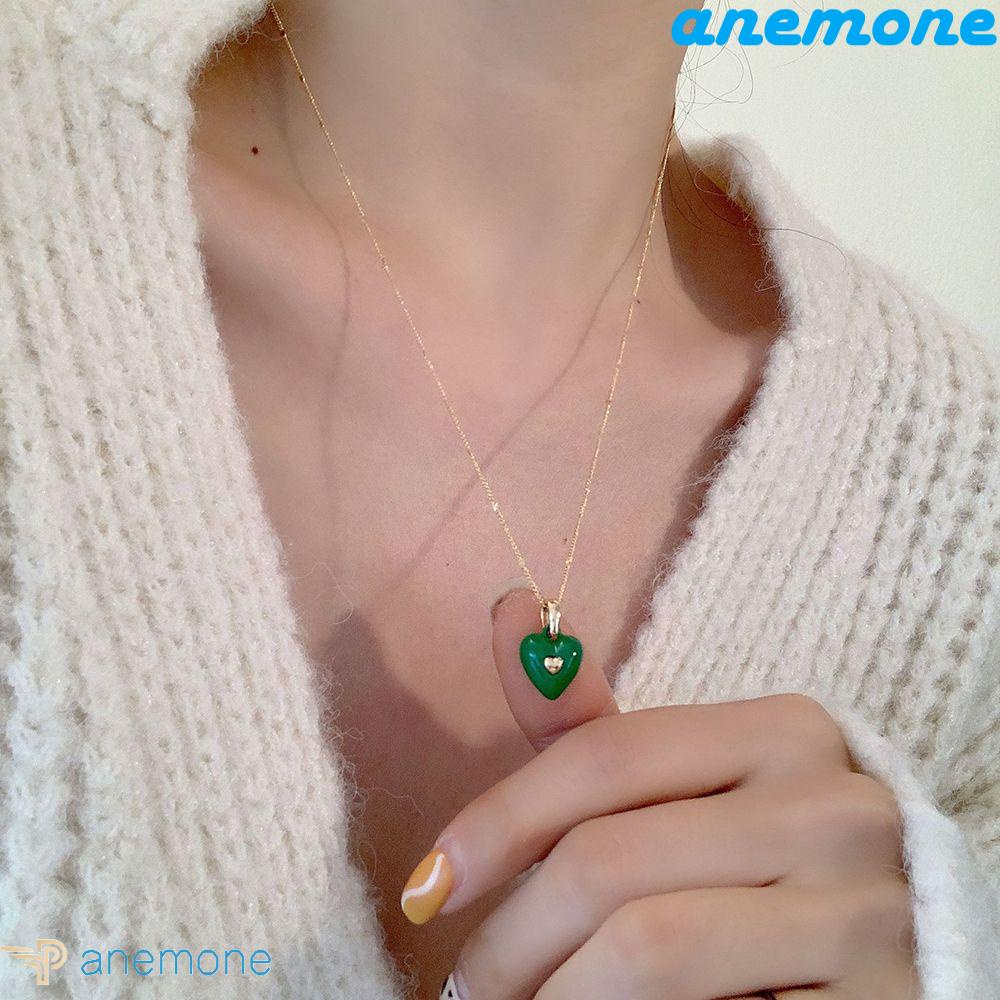 ANEMONE Vòng Cổ Choker Mặt Trái Tim Phong Cách Hip Hop Hàn Quốc Thời Trang Cho Nữ