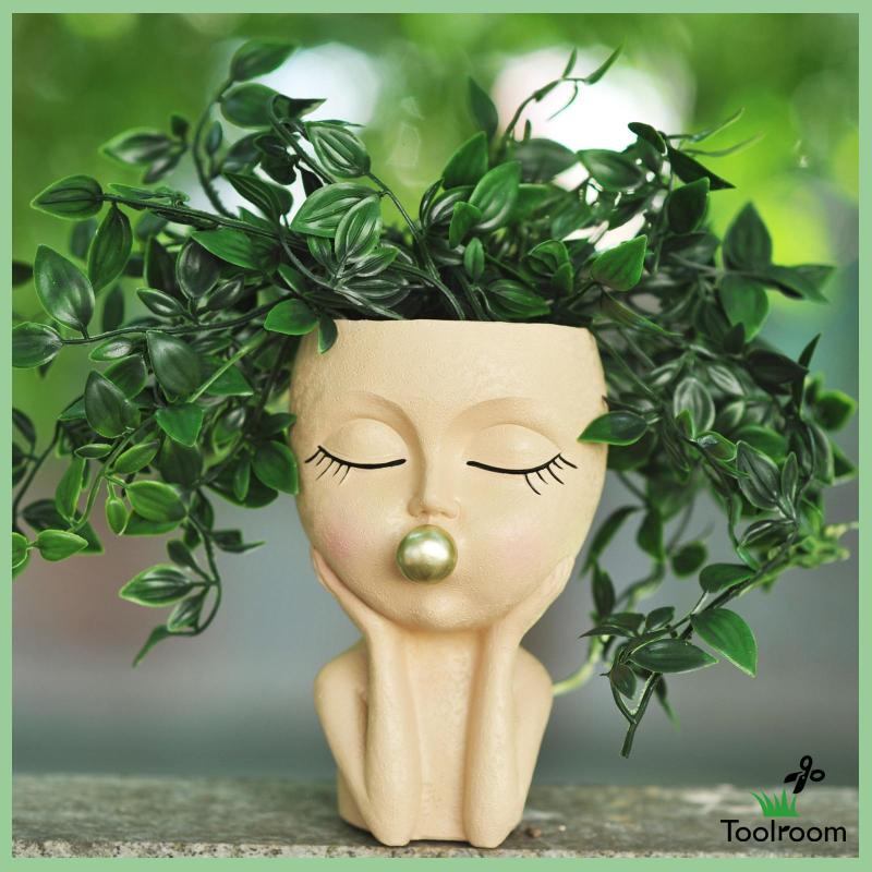 Chậu Trồng Cây Hình Mặt Cười Dễ Thương Có Lỗ Thoát Nước Tiện Dụng Trang Trí Nhà Cửa / Sân Vườn