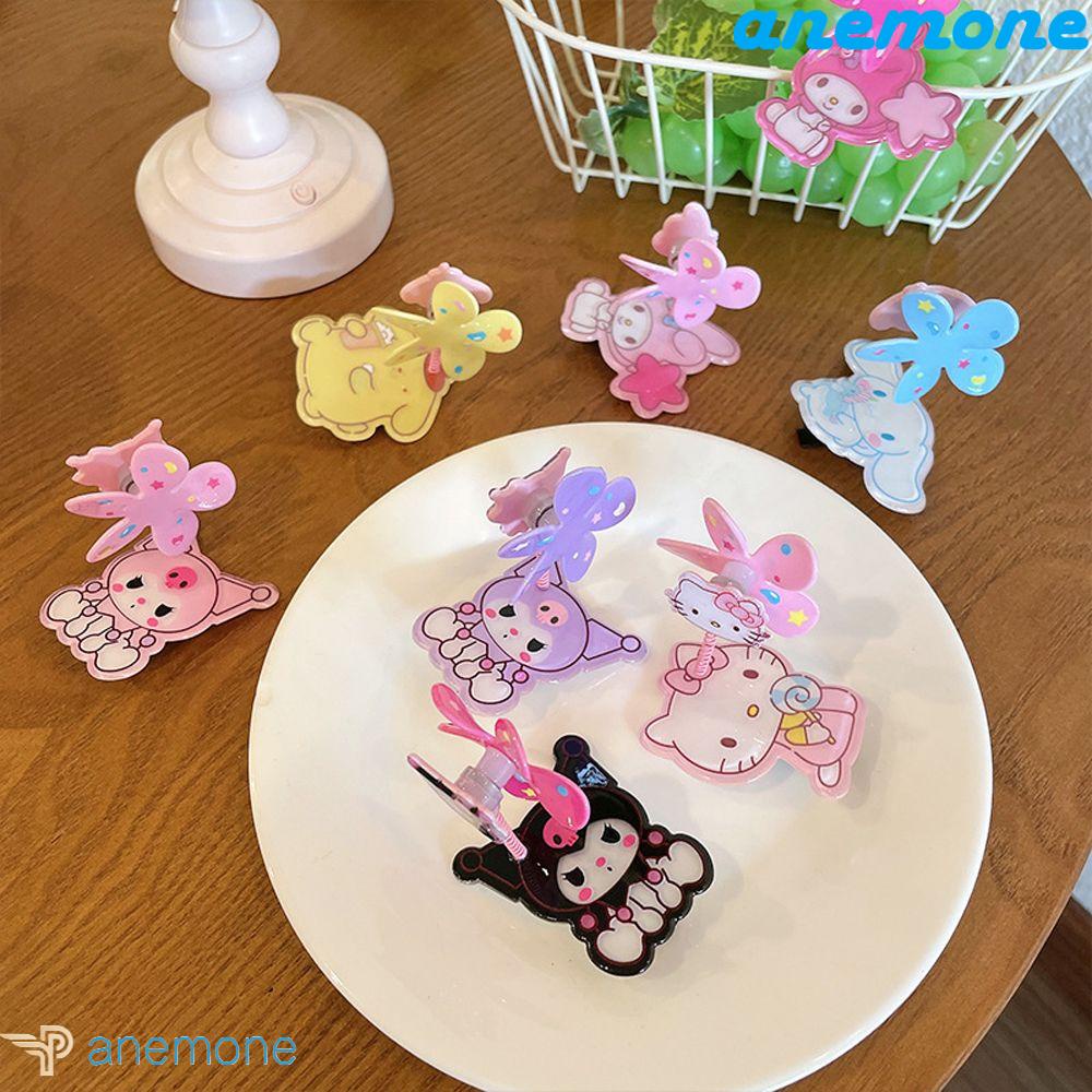 ANEMONE Kẹp Tóc Hình Melody Hoạt Hình Bằng Acrylic Phong Cách Hàn Quốc Cho Nữ