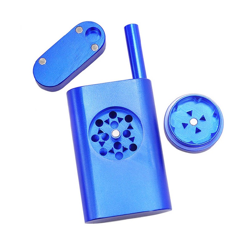 One Hitter Aluminum Herb Grinder Pinch wIth Dugout Pipe With Storage Case