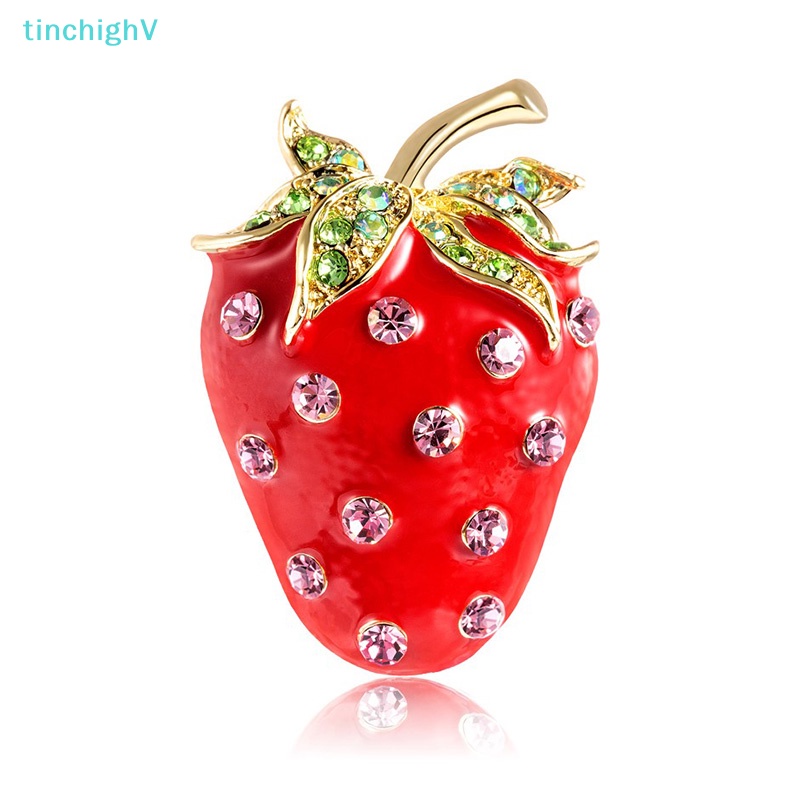Ghim Cài Áo Hình Quả Dâu Tây Dễ Thương Dùng Trang Trí