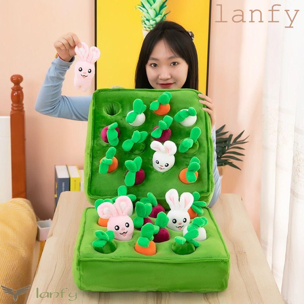 LANFY Búp Bê Nhồi Bông Mềm Mại Hình Củ Cà Rốt Vui Nhộn Trang Trí Nhà Cửa Dịp Giáng Sinh