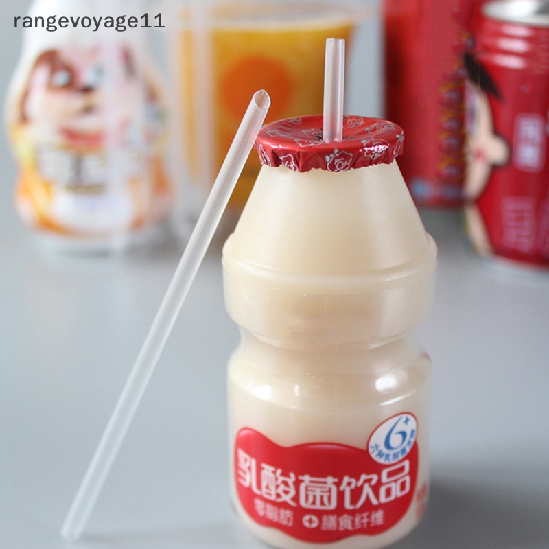 Set 500 Ống Hút Nhựa Mỏng Đầu Nhọn Ngắn Dùng Một Lần DIY