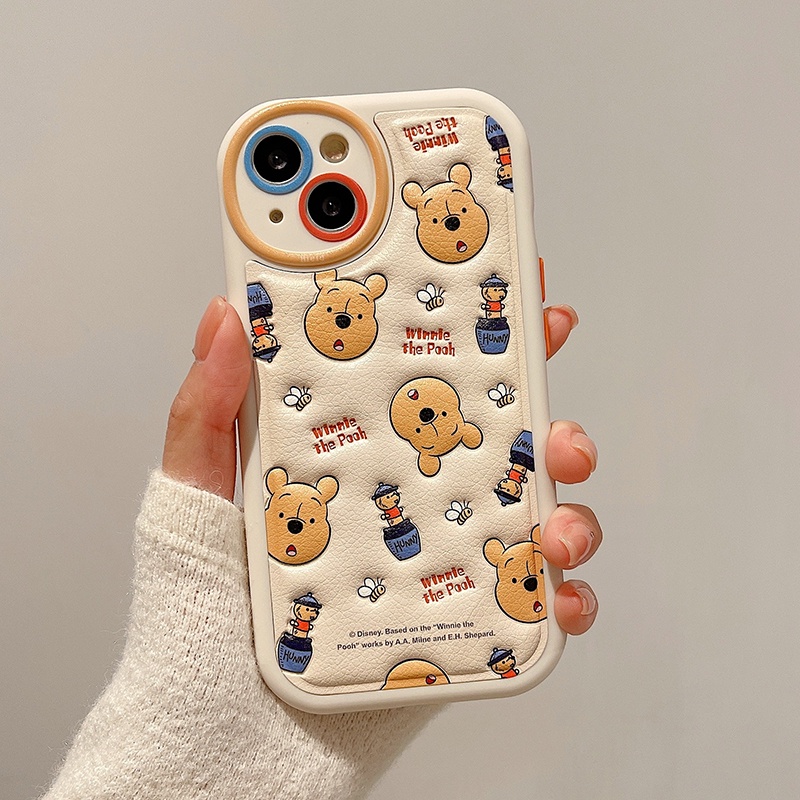 Ốp Điện Thoại Silicon Mềm Chống Sốc Hình Winnie The Pooh 3D Dễ Thương Cho iPhone 14 13 12 11 Pro Max 14 Plus