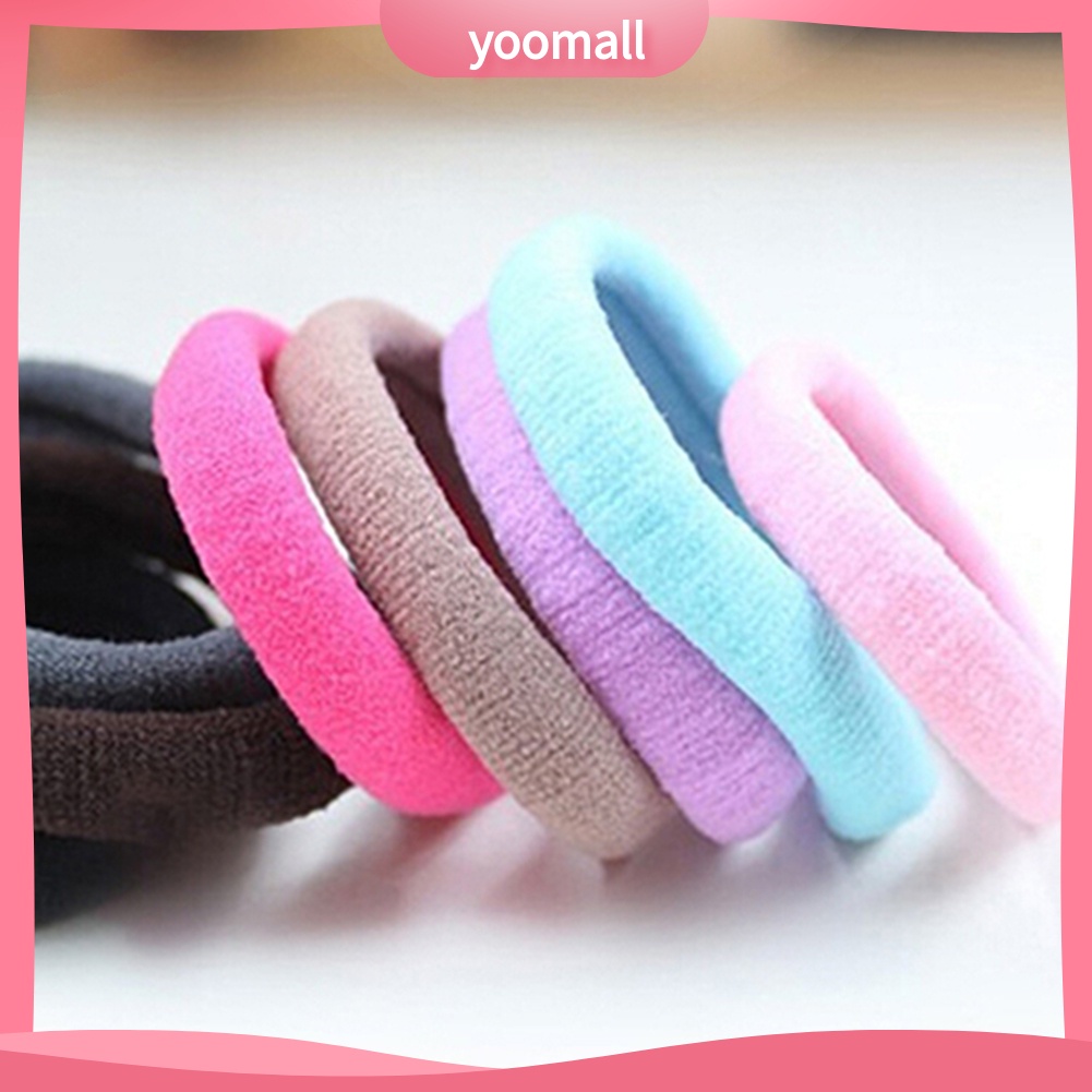 Bộ 10 Dây Cột Tóc / Vòng Tay Co Giãn Không Đường May