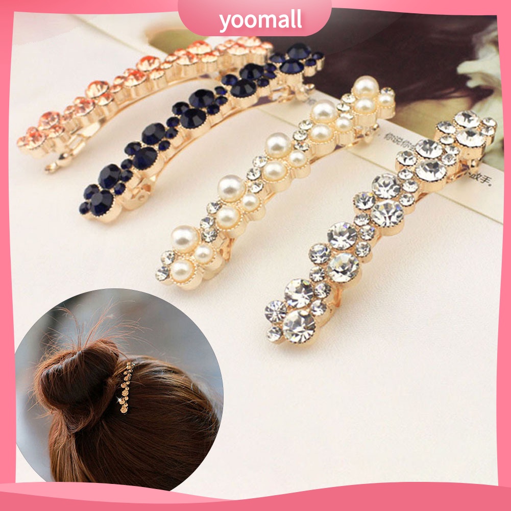 Kẹp Tóc Đính Ngọc Trai Giả Thời Trang Cho Nữ