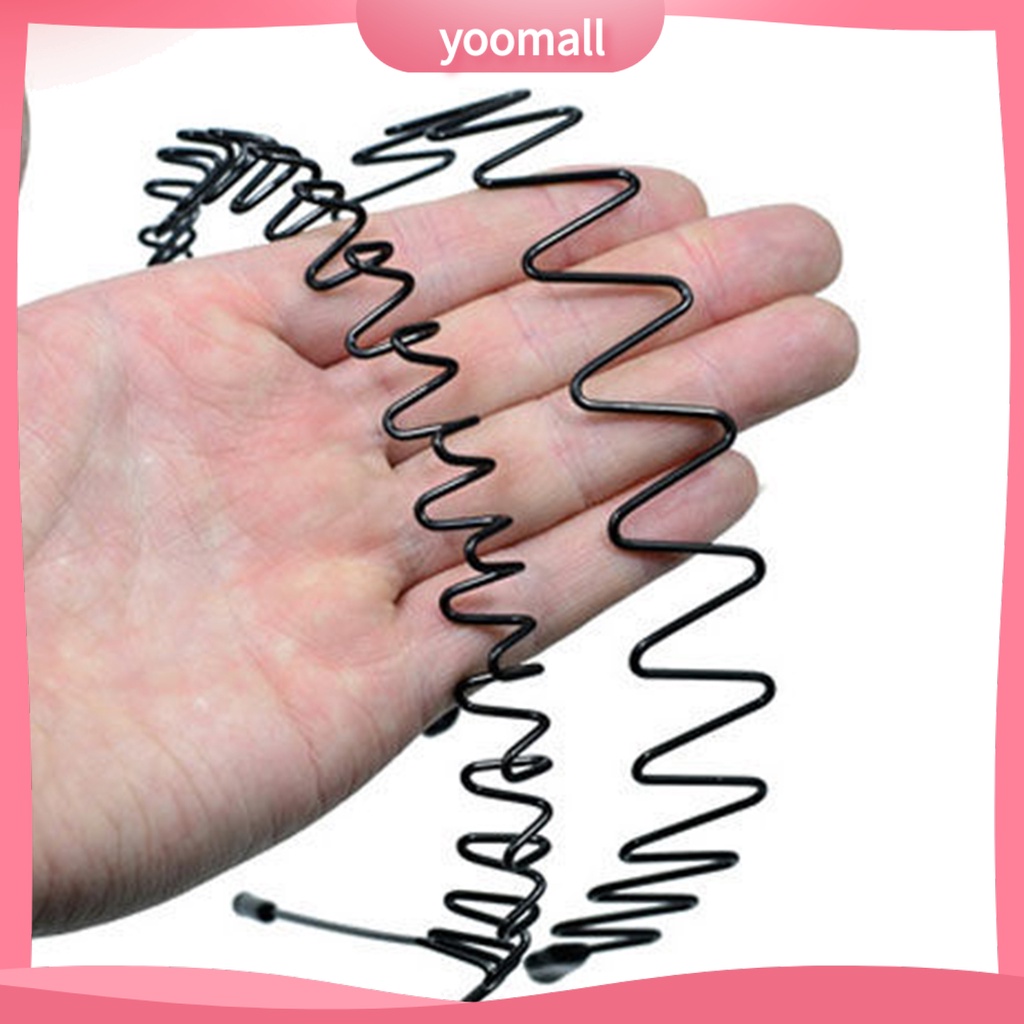 Set 6 Băng Đô Gợn Sóng Màu Đen Vô Hình Chống Trượt Có Thể Điều Chỉnh Chăm Sóc Làm Đẹp Cho Nam