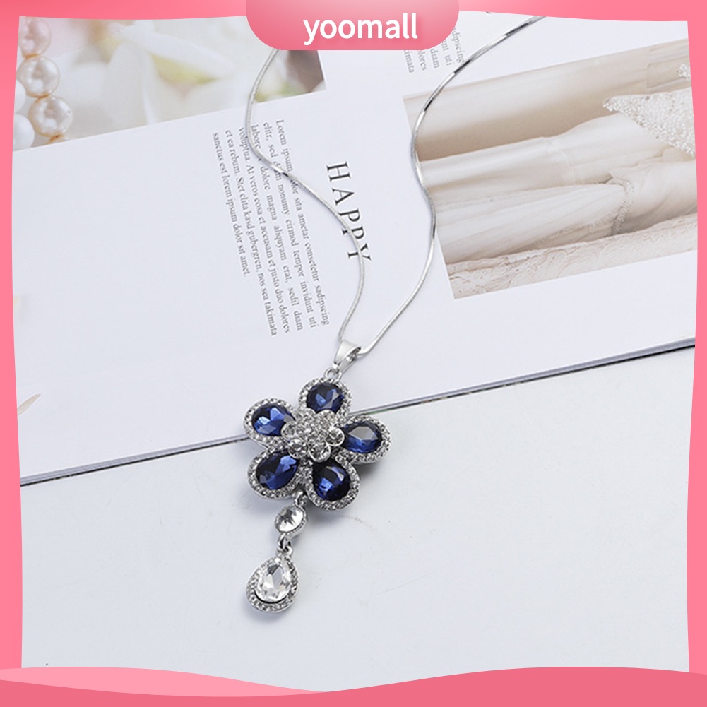 [YM] Vòng cổ Mặt Hoa Đính Kim Cương Giả Quyến Rũ