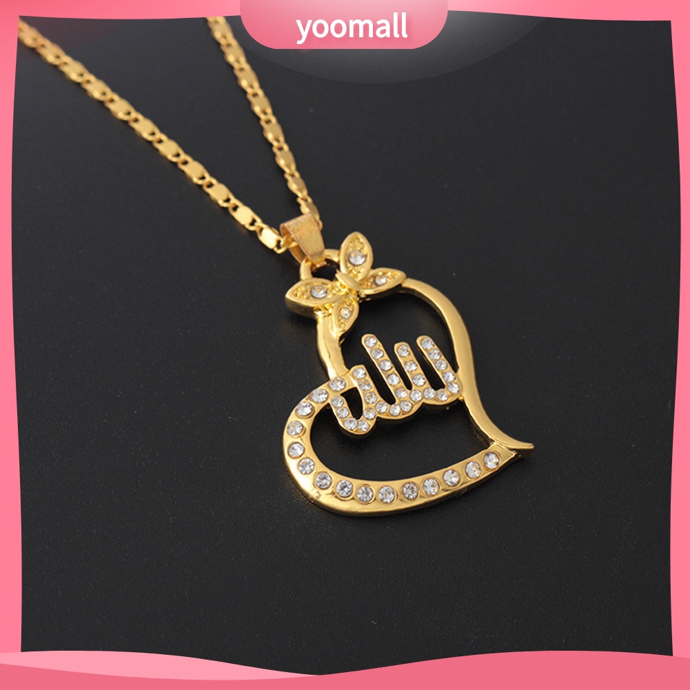 Vòng cổ Mặt Hình Đồng Minh Đạo Hồi Đính Đá Thời Trang Cho Nữ