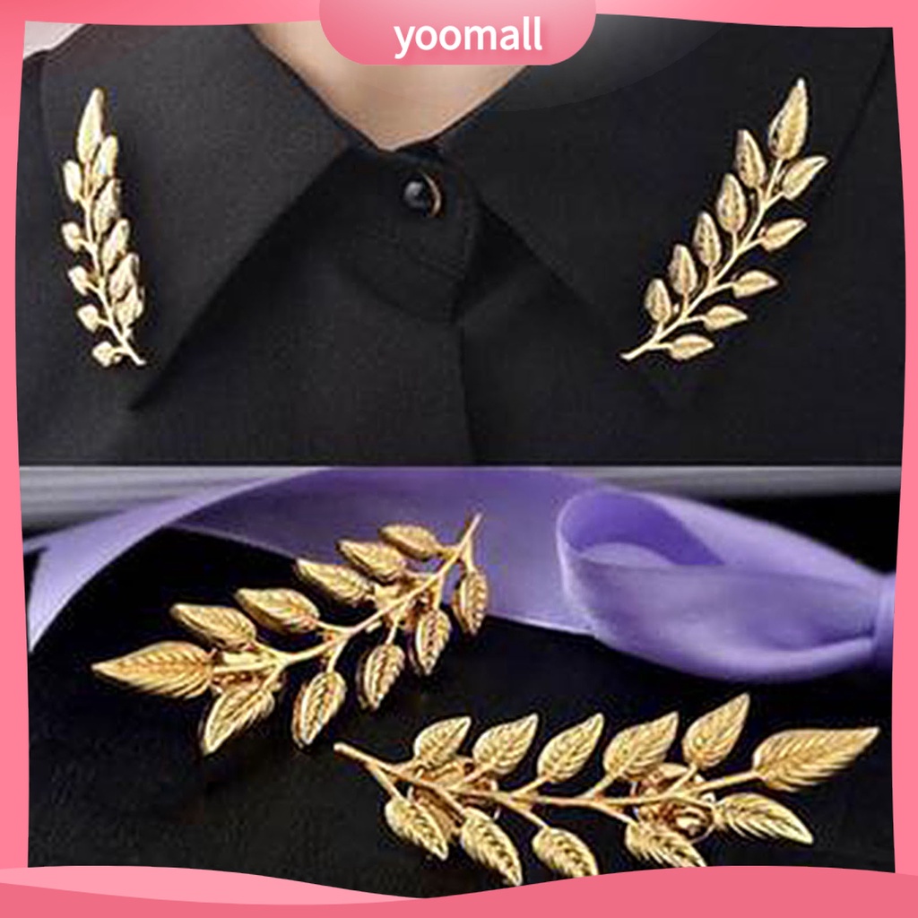 1 Cặp Ghim Cài Áo Hình Chiếc Lá Xinh Xắn