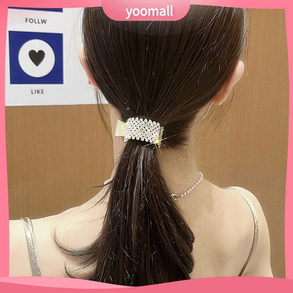 Kẹp Tóc Đính Đá Lấp Lánh Chống Trượt Dành Cho Nữ