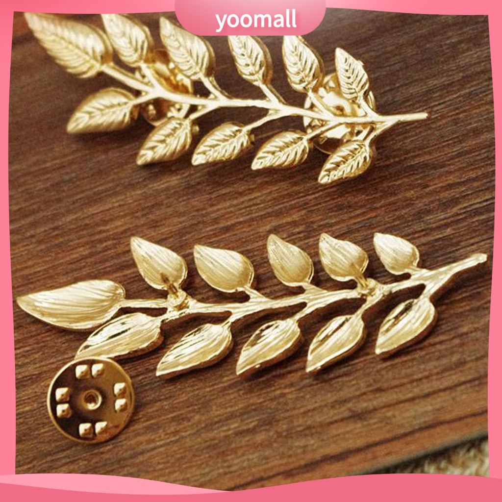 1 Cặp Ghim Cài Áo Hình Chiếc Lá Xinh Xắn