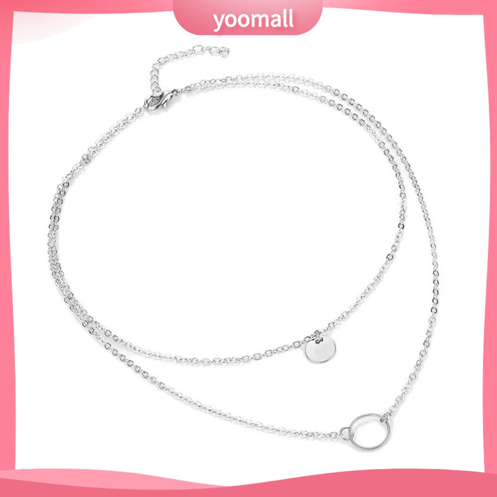 Vòng cổ 2 Lớp Mặt Tròn Thoải Mái Hợp Thời Trang