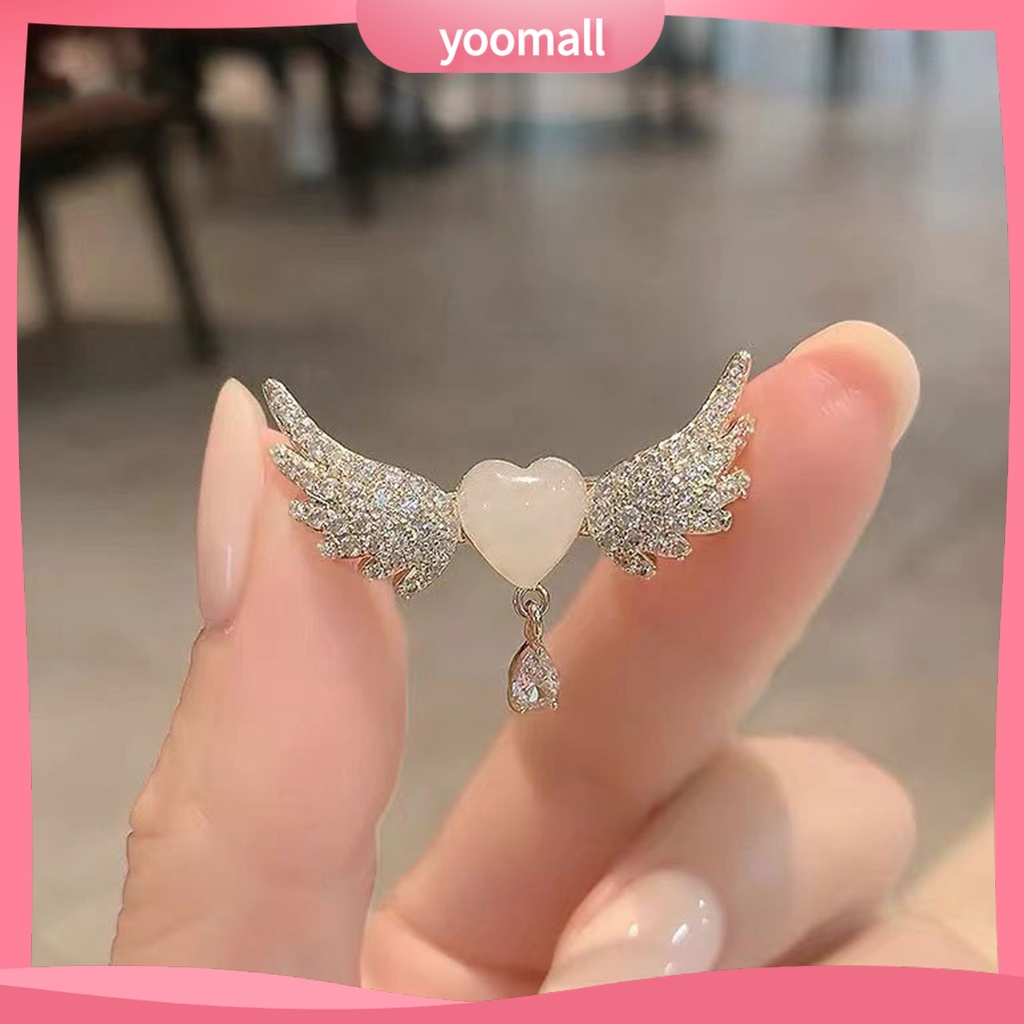 Ghim Cài Áo Hình Giọt Nước Đính Đá Lấp Lánh Thời Trang Cho Nữ