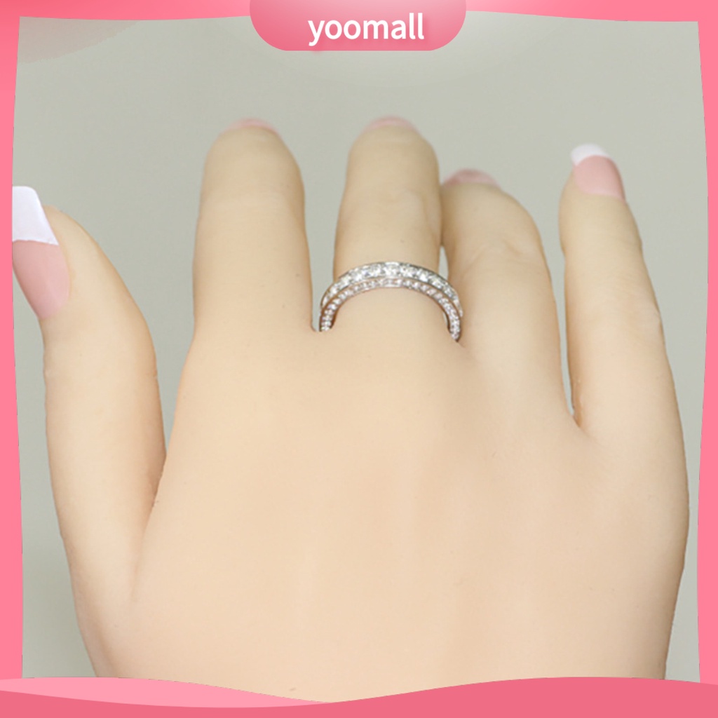 Nhẫn Cưới Đính Đá Tinh Tế Thời Trang Cho Nữ