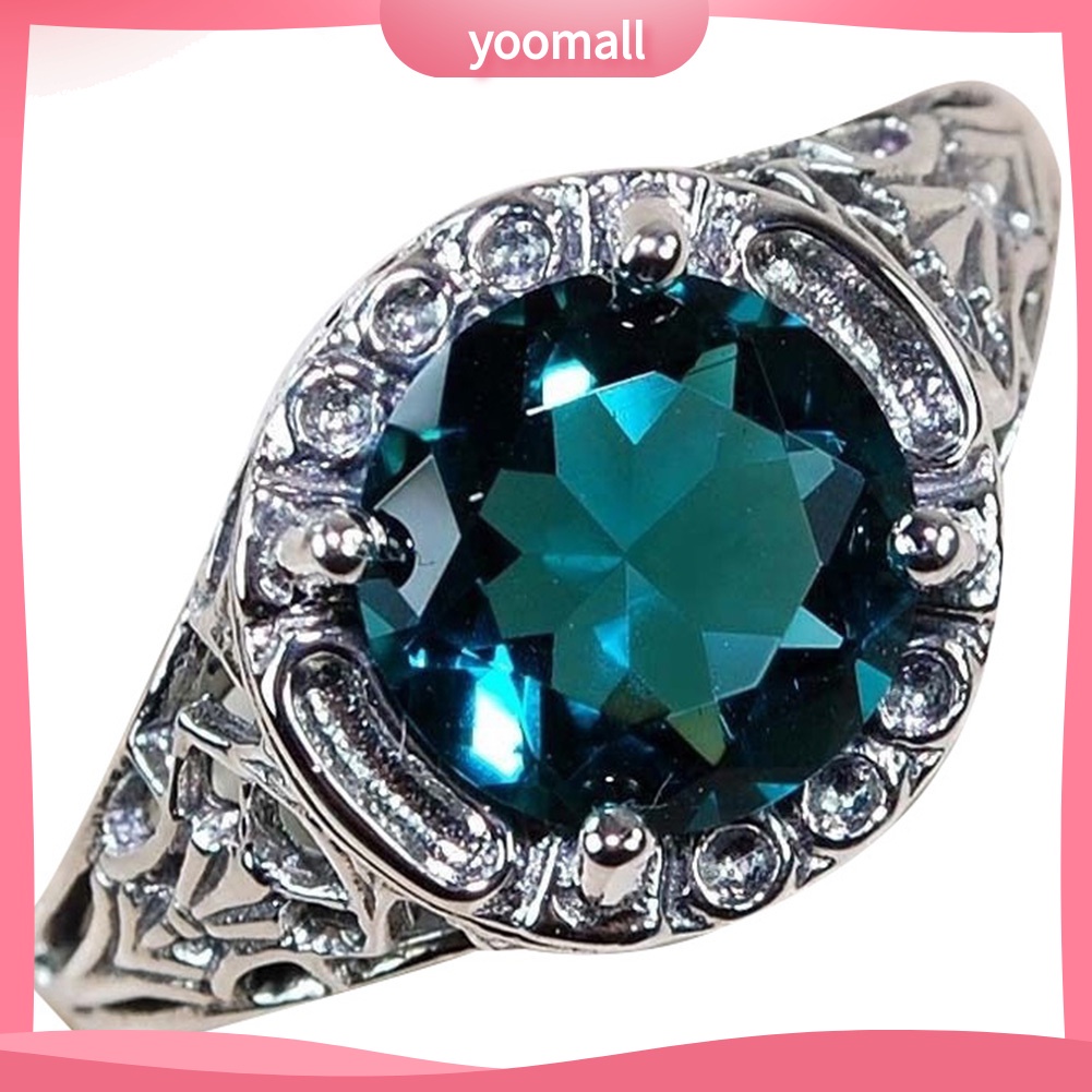 Nhẫn Đính Kim Cương Giả Phong Cách Retro Dành Cho Nữ