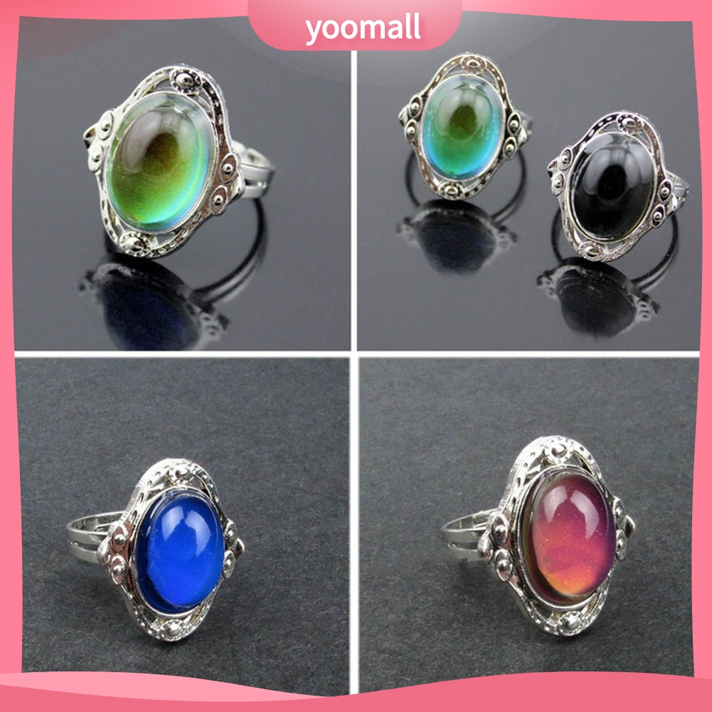 Nhẫn Đổi Màu Theo Tâm Trạng Cổ Điển Có Thể Điều Chỉnh Nhiệt Độ