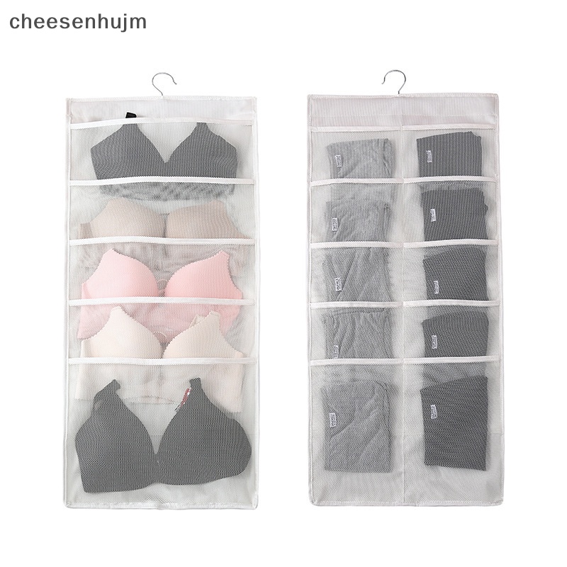 Túi Treo Tường Đựng Đồ Lót Màu Trơn Hai Mặt Trong Suốt Tiện Dụng Cho Học Sinh