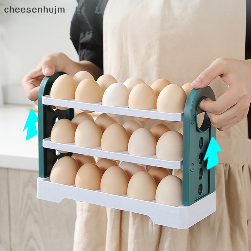 Khay Đựng Trứng 3 Tầng 30 Ô Sức Chứa Lớn Tiện Dụng