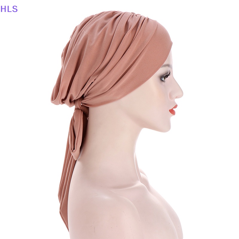 Khăn Trùm Đầu Polyester Màu Trơn Thời Trang Cho Phụ Nữ Hồi Giáo