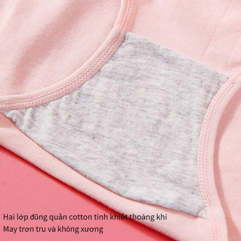 Quần Lót cotton Kẻ Sọc Thoáng Khí Không Kẹp Cho Bé Gái