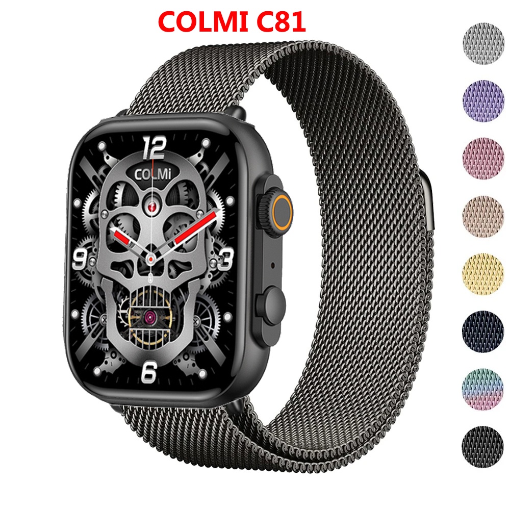 Vòng Đeo Tay Bằng Thép Không Gỉ Từ Tính 22mm Cho COLMI C81 P71 P68 P60 COLMI P68 P60