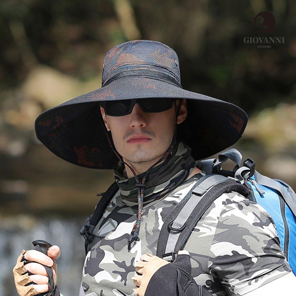 Goovanni Mũ Tai Bèo Họa Tiết Rằn Ri Bằng Polyester Dùng Làm Việc Ngoài Trời Sự Bảo Vệ