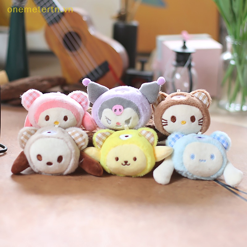 Onemetertn Móc Khóa Hello Kitty Sanrio Kuromi Cinnamoroll Nhồi Bông Đáng Yêu