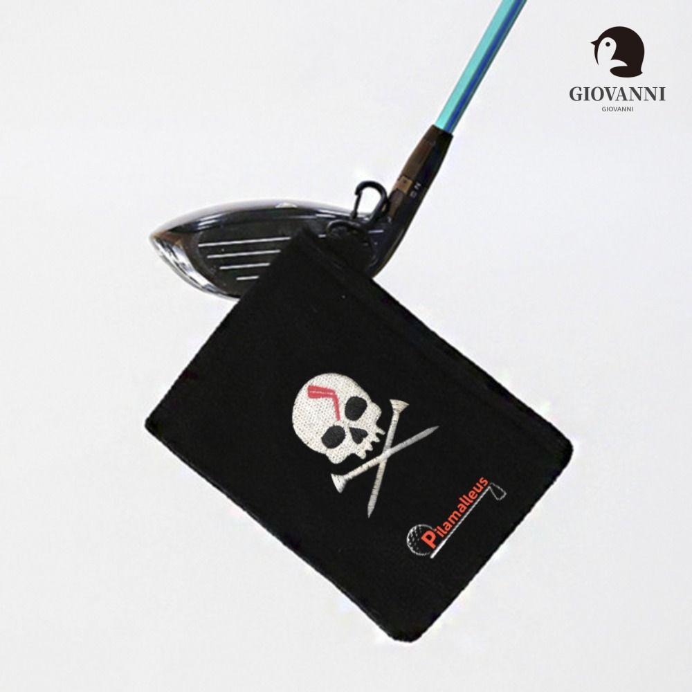 Giovanni Khăn Lau Gậy Đánh Golf Mini 15x10.5cm Họa Tiết Đầu Lâu Có Móc Khóa