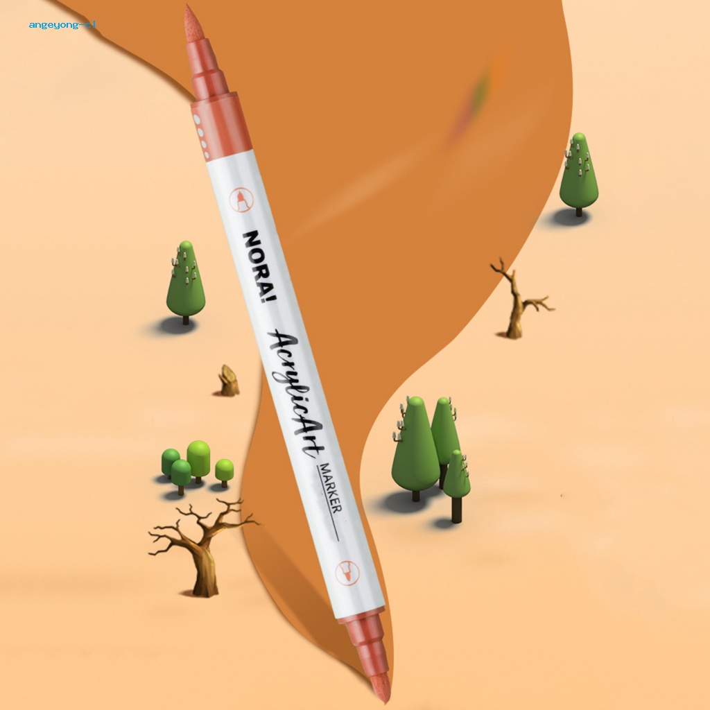 Bộ Bút Đánh Dấu Acrylic Hai Đầu Hai Đầu Nhanh Khô Chống Thấm Nước Diy Dành Cho Trẻ Em
