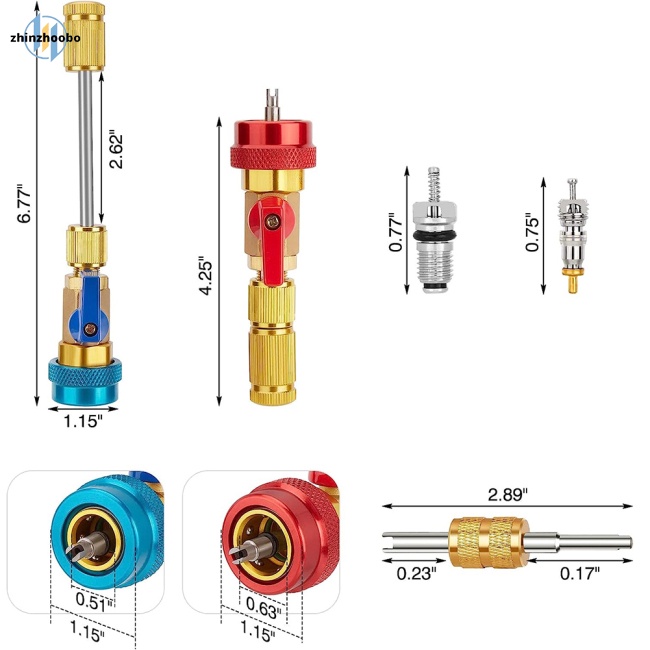 Bộ Dụng Cụ Tháo Lõi Van Máy Điều Hòa Chuyên Dụng ZHIN R134A