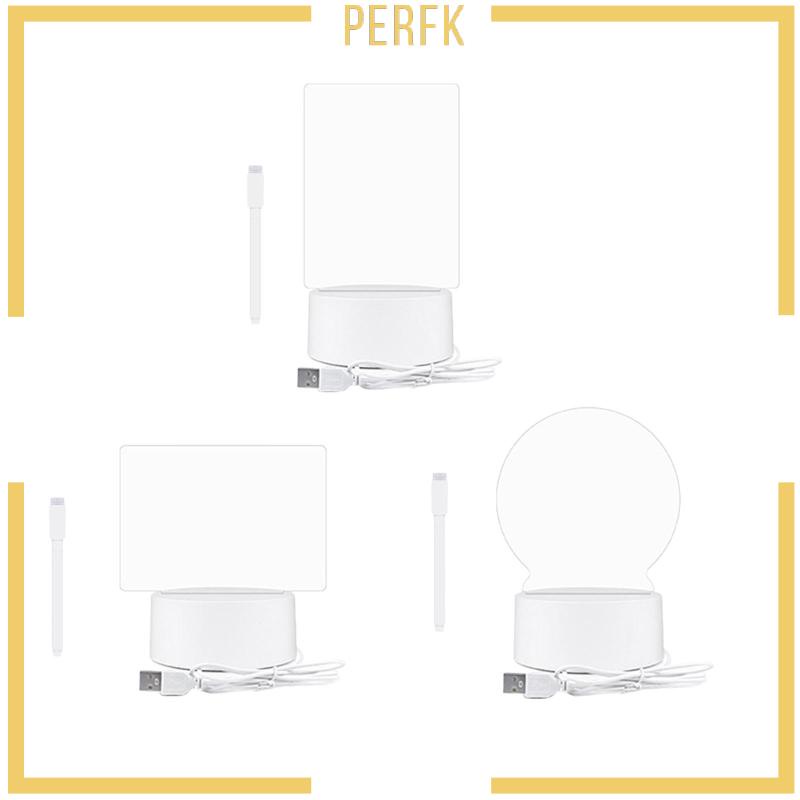 Bảng Viết Có Đèn LED Và Giá Đỡ Ghi Chú Bằng Acrylic Trong Suốt Tiện Dụng Cho Trường Học / Quán Bar