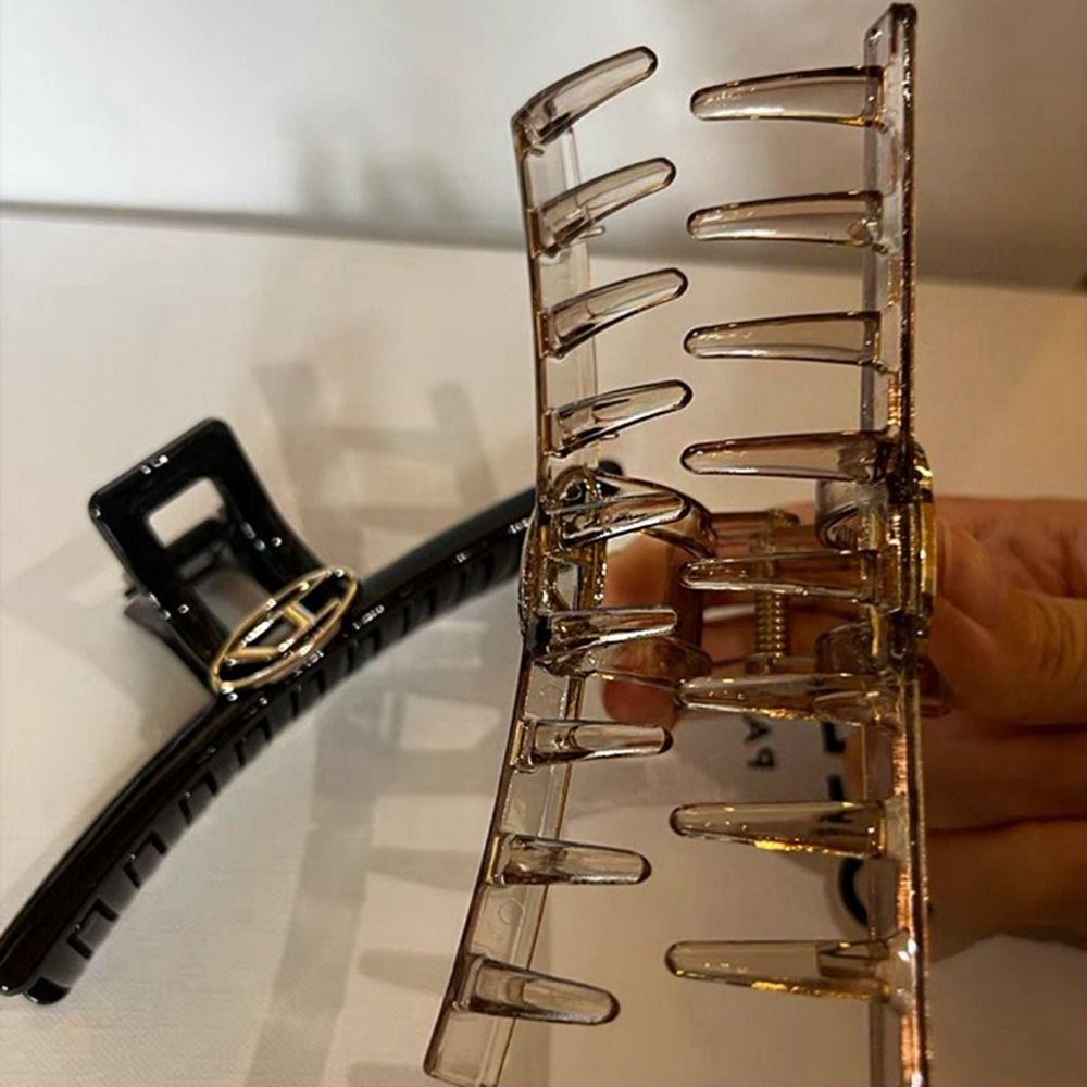 Kẹp Tóc Cá Mập Trong Suốt Bằng Hợp Kim Phong Cách Kroean Thời Trang Cho Nữ