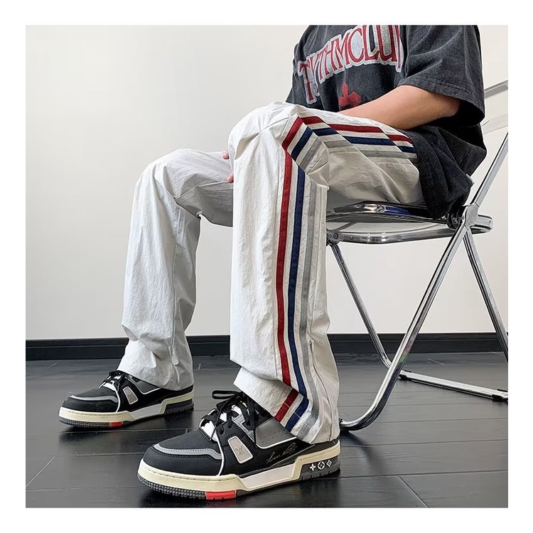 Quần Dài Bằng Nylon Mỏng Mềm Mại Khô Nhanh Phong Cách Đường Phố Mỹ