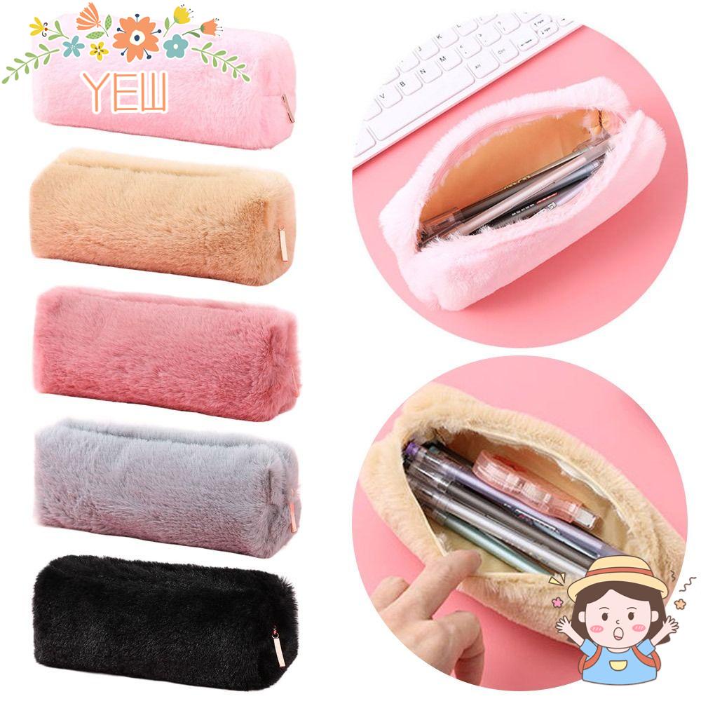 Túi Đựng Bút / Đồ Trang Điểm Bằng Vải Bông Sức Chứa Lớn Dễ Thương