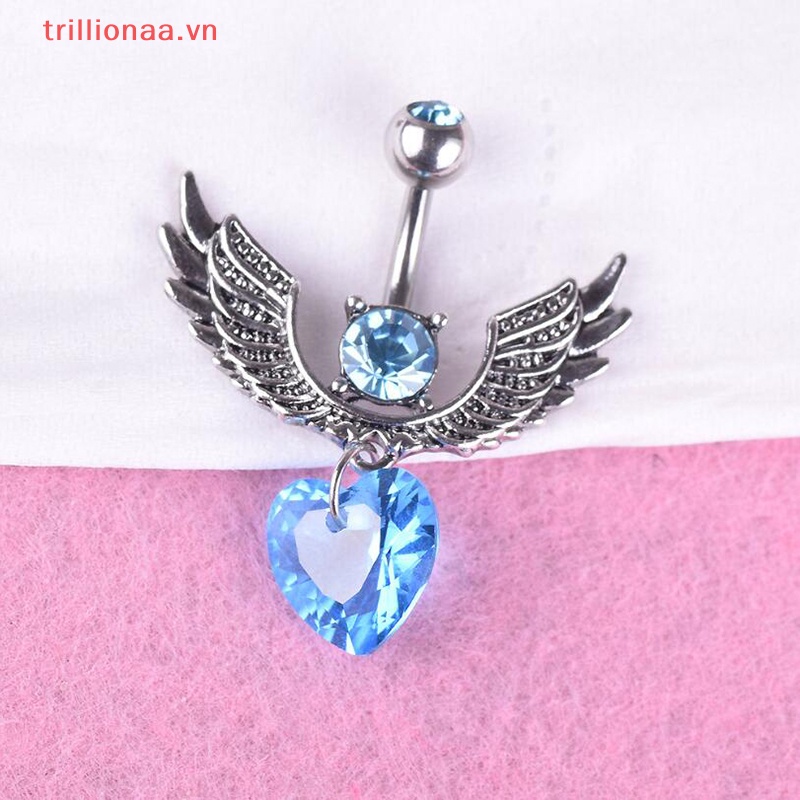Khuyên RốN HìNh Tim ĐíNh Đá Xinh XắN 16G