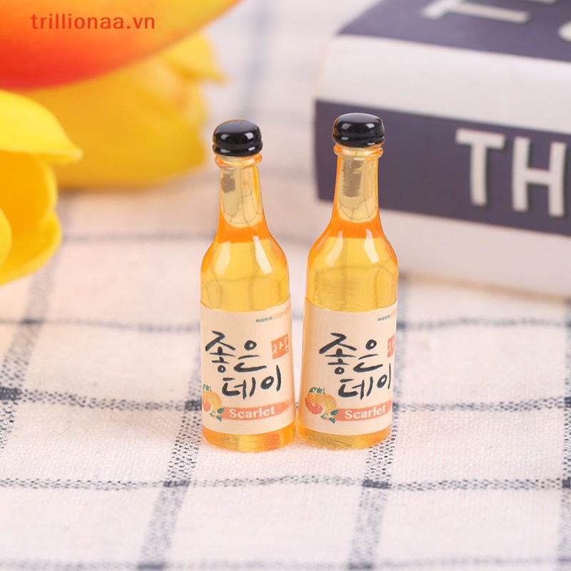 Set 10 Chai Rượu Mini Tỉ Lệ 1 / 12 Dùng Để Trang Trí Nhà Búp Bê