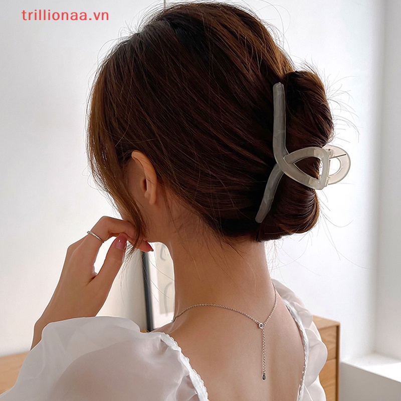 Kẹp Tóc Cá Mập 13cm Màu Thạch Cỡ Lớn Xinh Xắn Cho Bé Gái