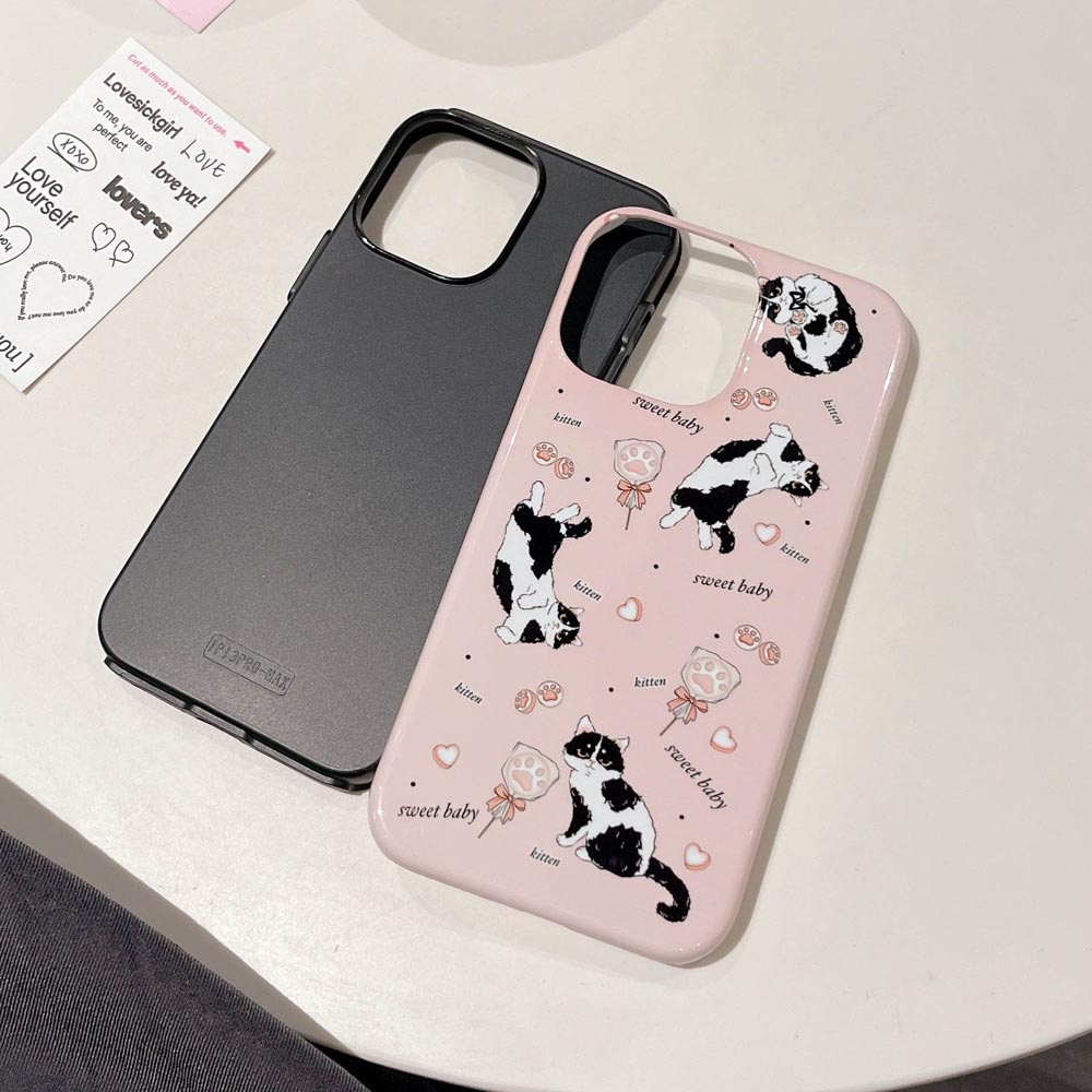 Ốp Điện Thoại Cứng In Hình Mèo Cho iPhone 11 12 12Pro 12ProMax 13 13Pro 13ProMax 14 14Pro 14ProMax