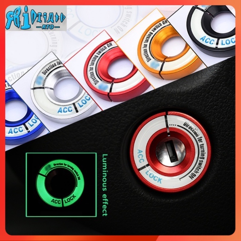 Rto Xe Đánh Lửa Chìa Khóa Vòng Trang Trí Viền Dạ Quang Miếng Dán Cho VW Golf Polo Passat Tiguan Scir