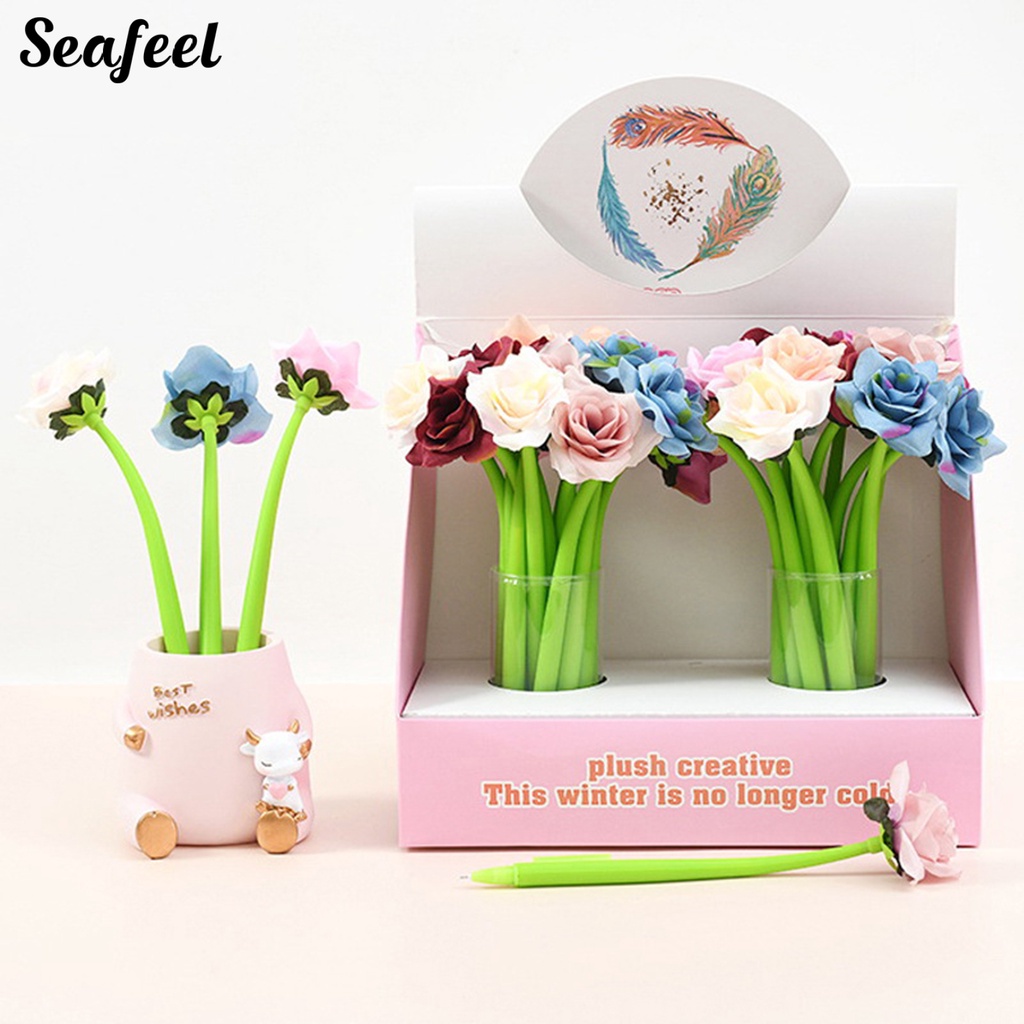 Bút Mực Chống Trầy Xước Họa Tiết Hoa Xinh Xắn