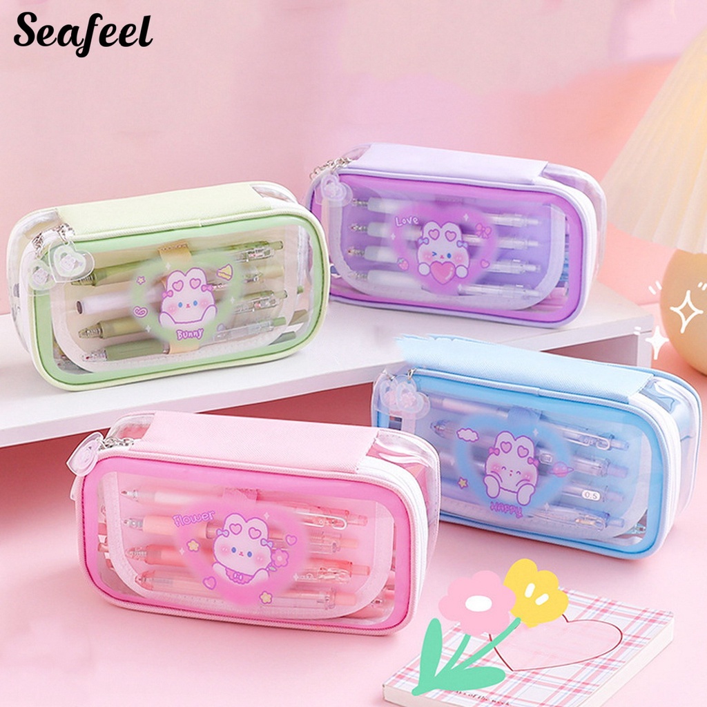 Túi Đựng Bút Chì Sức Chứa Lớn Chống Nước Chống Ẩm Có Khóa Kéo