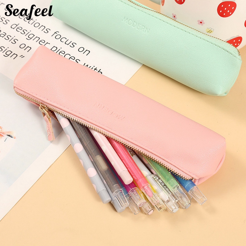 Túi Đựng Bút Chì Sức Chứa Lớn Có Khóa Kéo Sành Điệu Cho Nhà Ở / Văn Phòng