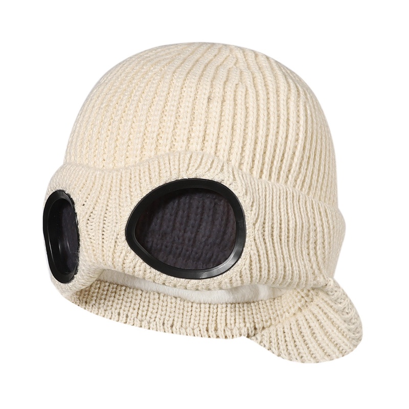 Fancysip Mũ Phi Công Dệt Kim Phối Lông Giữ Ấm Mùa Đông Phong Cách Hip Hop Đường Phố Cho Nam Và Nữ