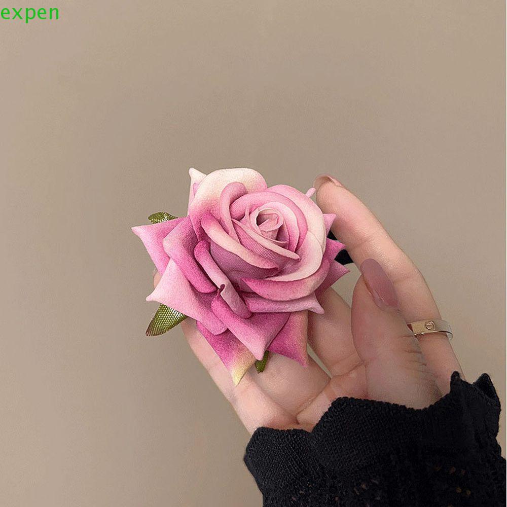 Kẹp Tóc Hình Hoa Hồng Phong Cách Vintage Thanh Lịch Cho Cô Dâu