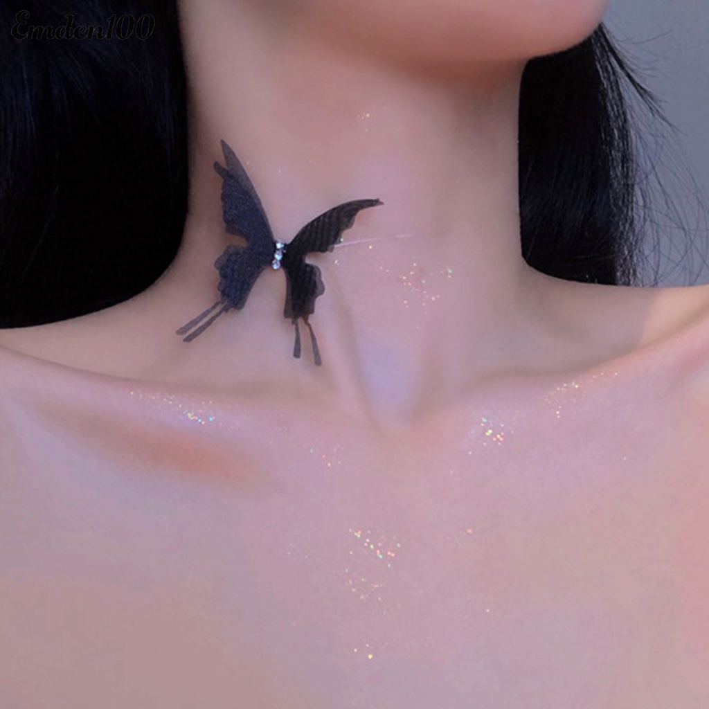 Vòng Cổ Choker Bằng Hợp Kim Mặt Hình Bướm Gợi Cảm Cho Nữ